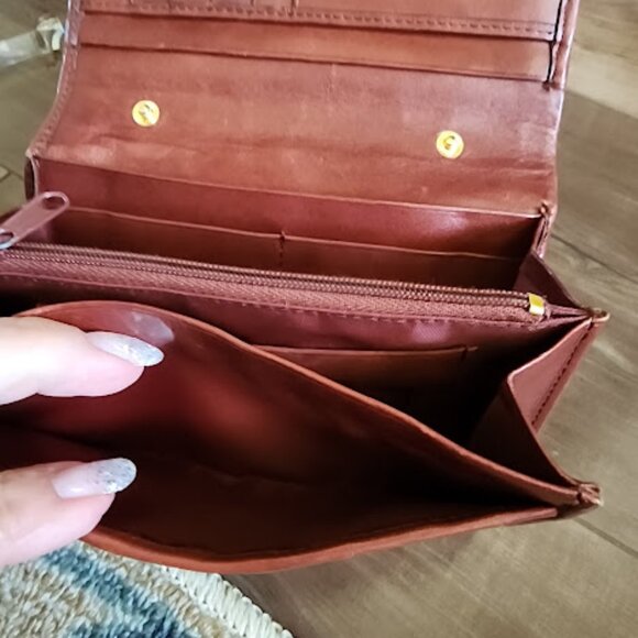 Talbots Woven Leather Wallet/Clutch - Picture 7 of 14